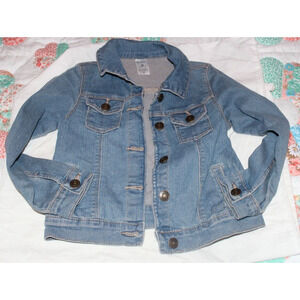 Carter's girls jean denim jacket size 5T long sleeve button up